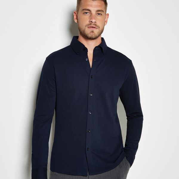 Kustom Kit Long Sleeve Superwash® 60°C Piqué Shirt Thumbnail