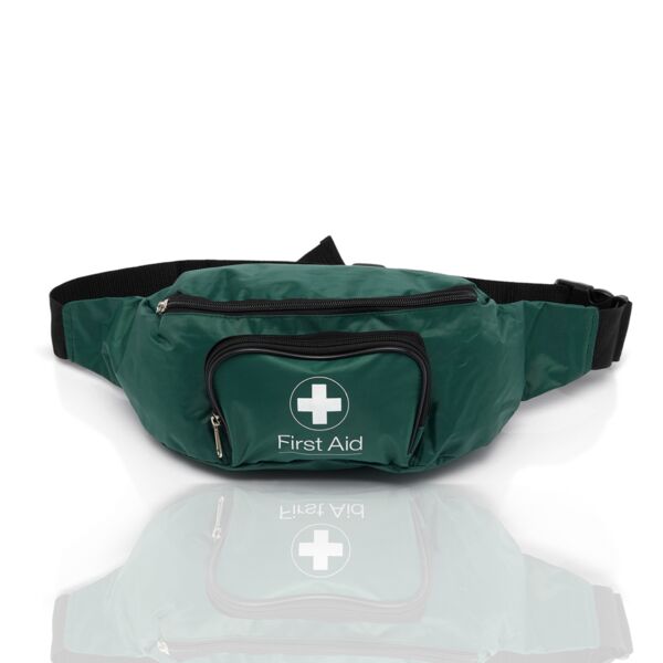 Blue Dot BS 8599-1 (2019) Travel and Motoring First Aid Kit in Green Bum Bag Thumbnail