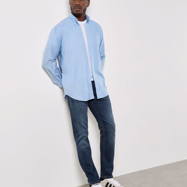 Classic Fit Long Sleeve Workwear Oxford Shirt Thumbnail